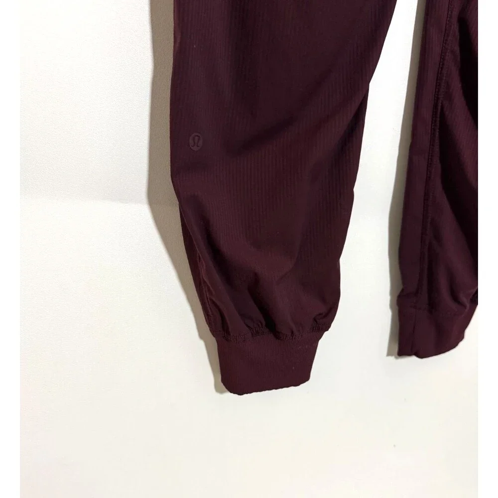 Lululemon Dance Studio Jogger Pants Size 14 Burgundy Mid-Rise Tapered Athleisure